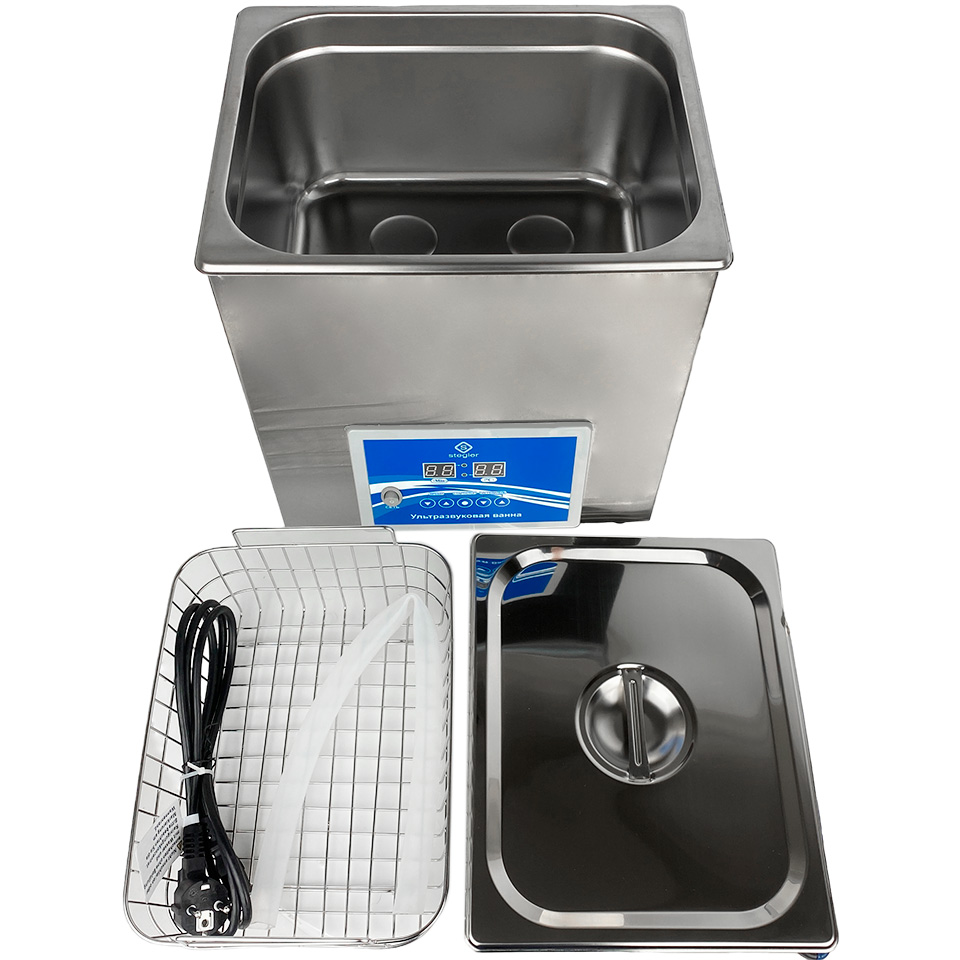 Ультразвуковая ванна (мойка) Stegler 10DT (10 л, 20-80°C, 240W)